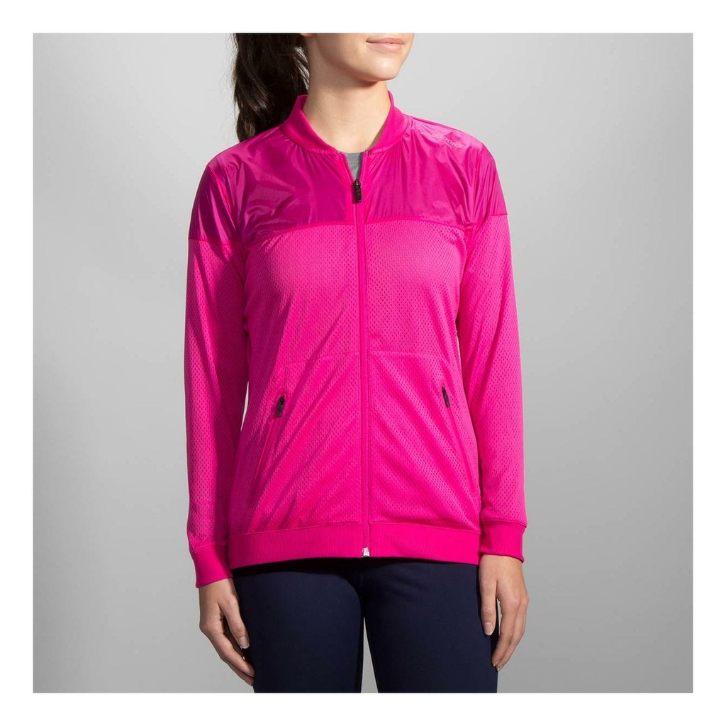 Brooks Running Women's Rose Run-Thru Jacket Pink