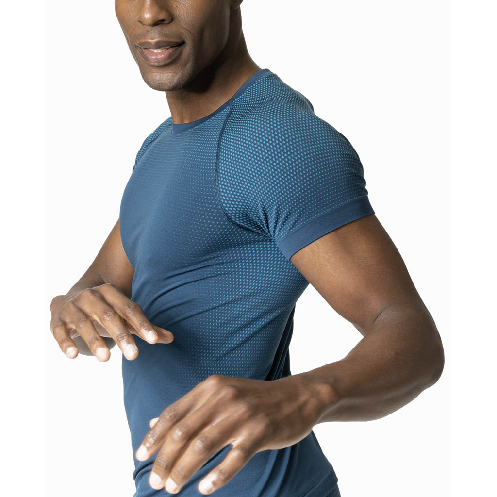 Odlo T-Shirt Manches Courtes Performance Light E Blue Wing Teal