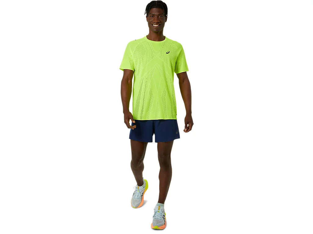 Top Manica Corta Metarun Safety Giallo Asics Lepape
