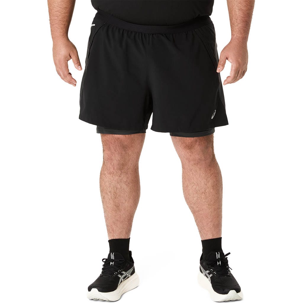 Asics Uomo Nero Road 2N1 5In M - Short Running - Immagine 3