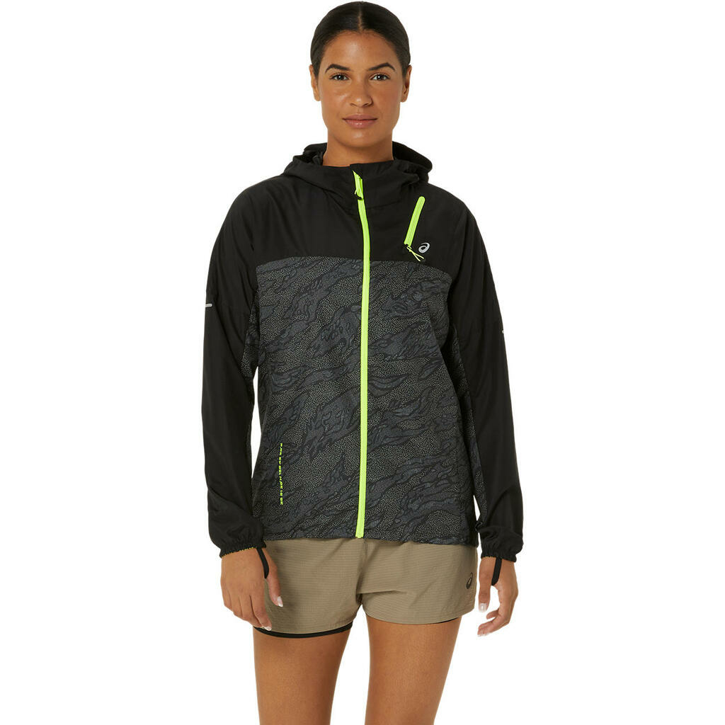 Asics Women's Noir Fujitrail Packable Windbreaker Black