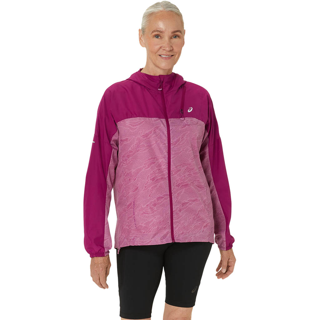 Asics Women's Violet Fujitrail Packable Windbreaker Purple