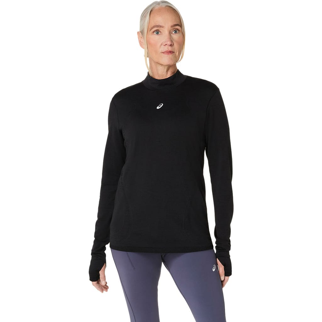 Asics Noir Road Winter Seamless Top Donne Nero