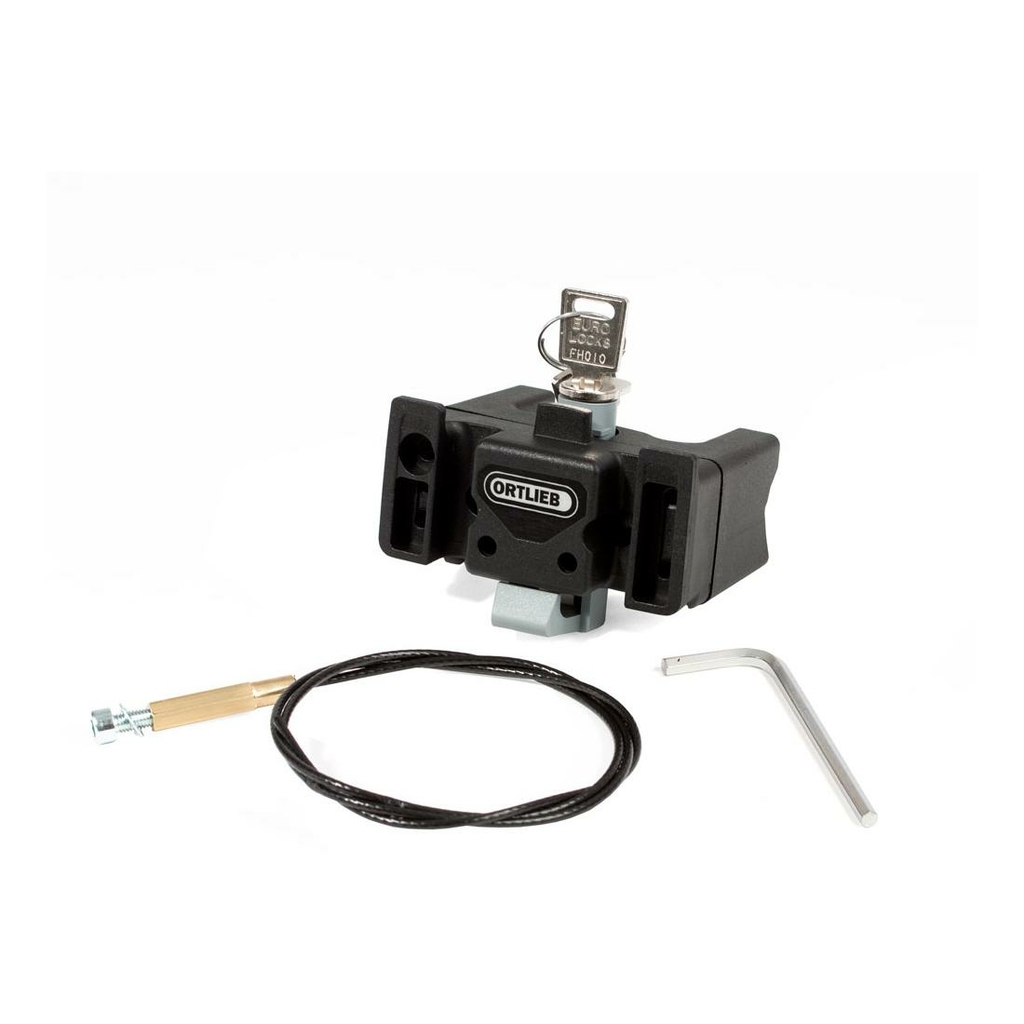 Ortlieb Noir Handlebar Mounting-Set W. Lock Black Black
