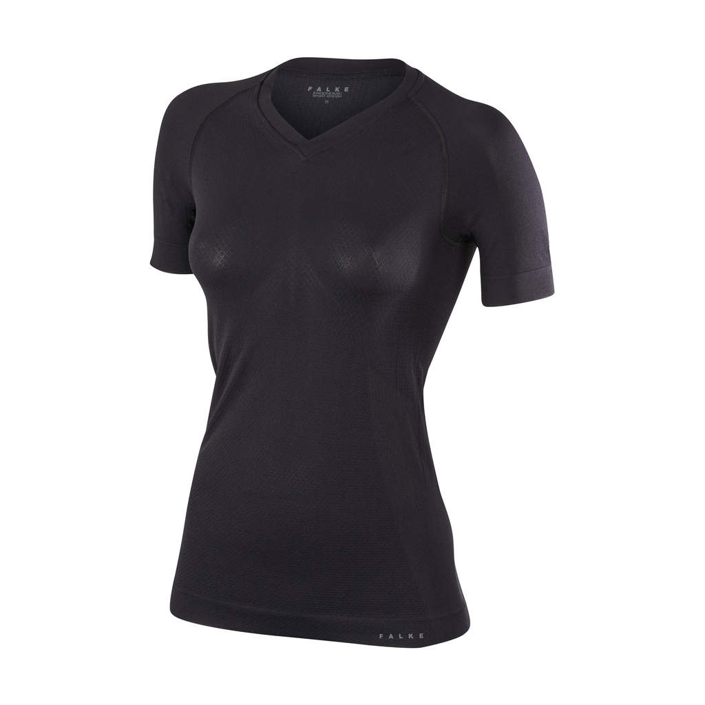 Falke Women's Noir Cool Short Sleeve Shirt Black