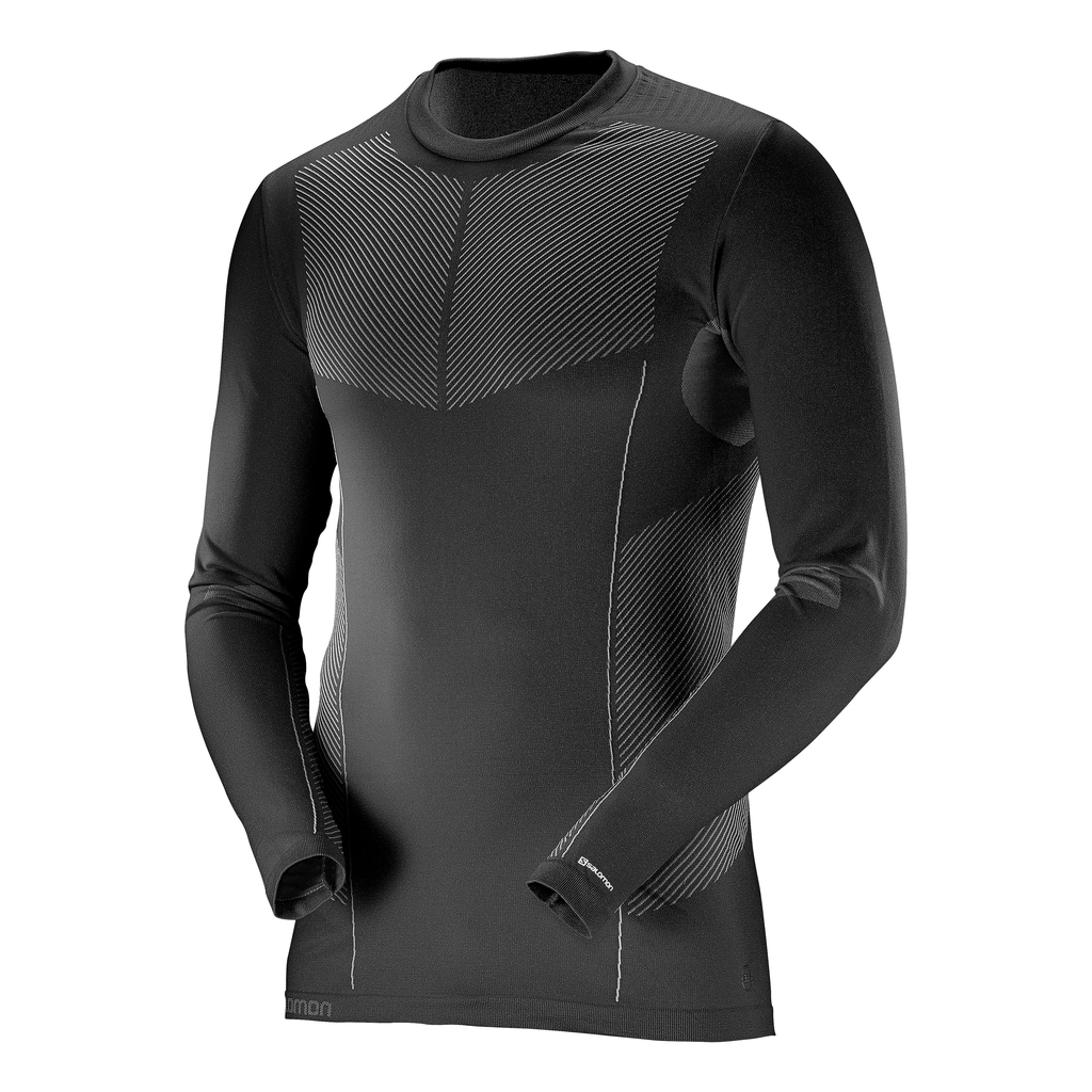 Salomon Primo Warm Long Sleeves T Shirt Noir Lepape