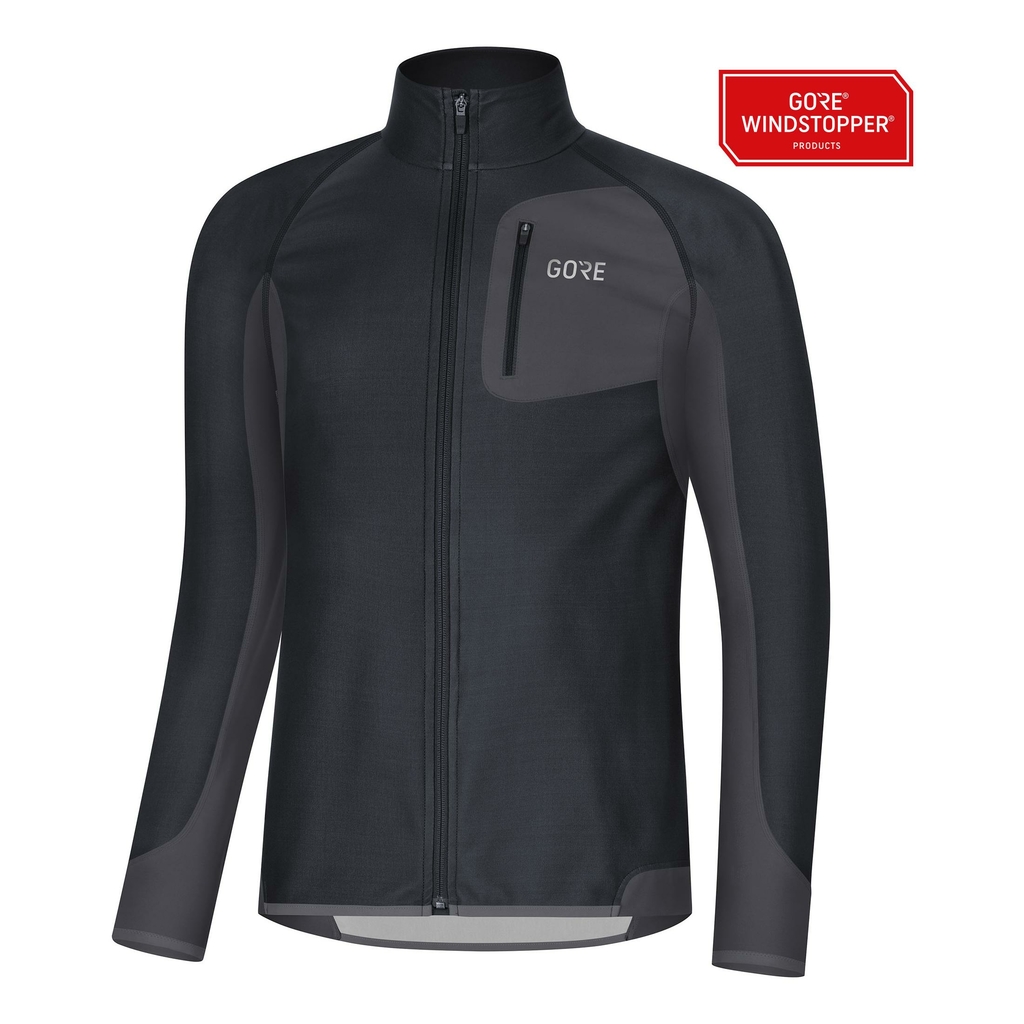Gore Wear Noir R3 Partial Gore Windstopper Maillot Man Black