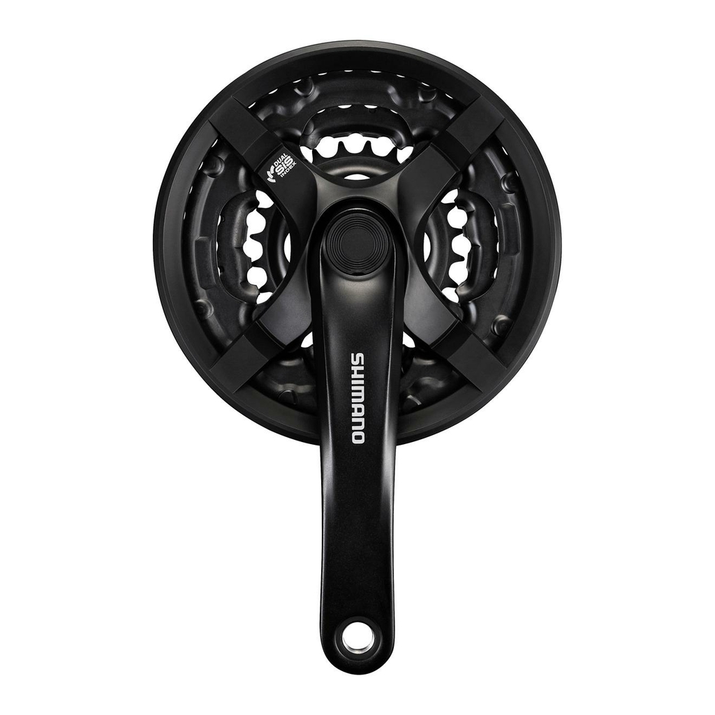 Shimano Nero Guarnitura Tripla Tourney Fc-Ty501 6/7/8V - Immagine 3