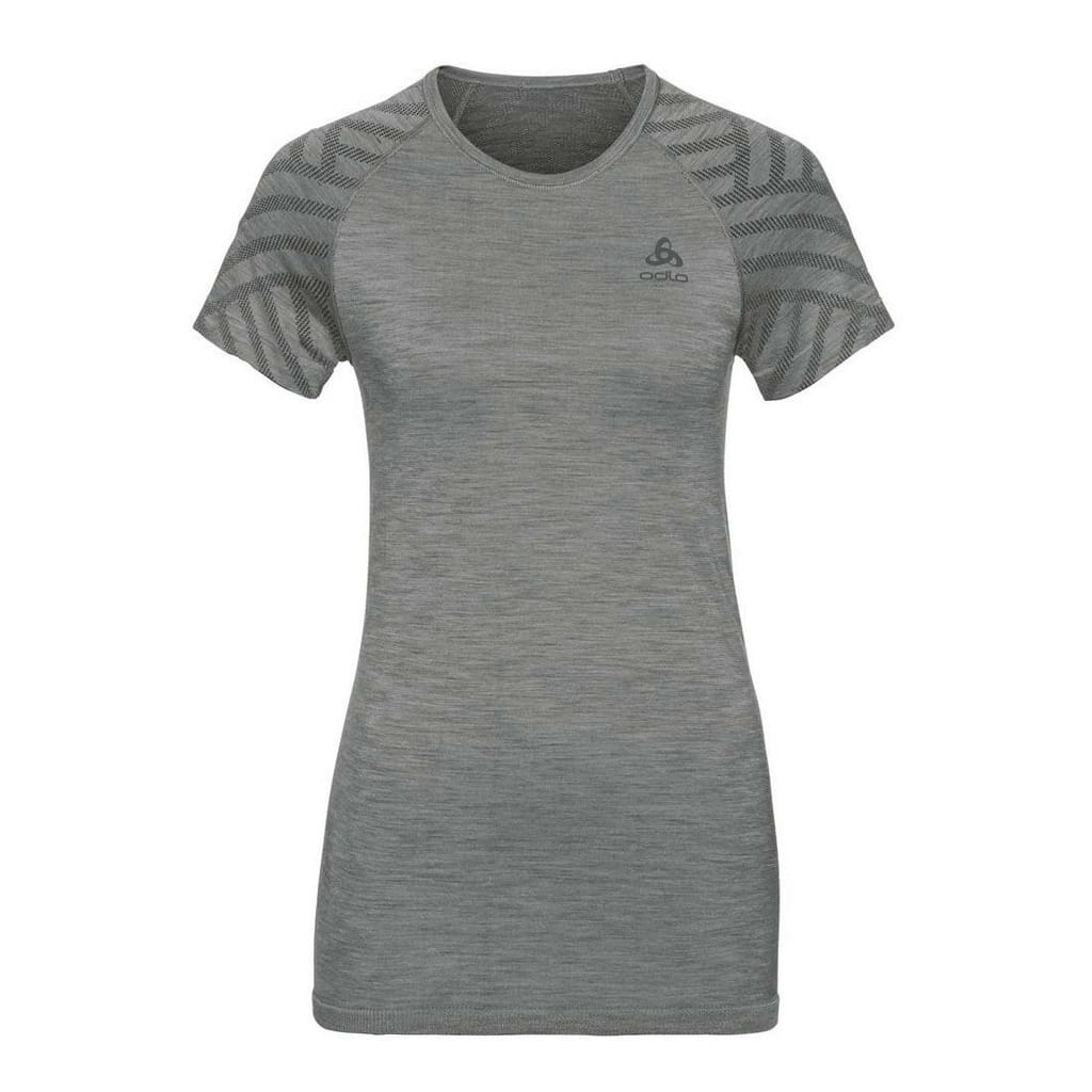 Odlo Women's Gris T-Shirt Manches Courtes Kinship Seamless Bl Gray