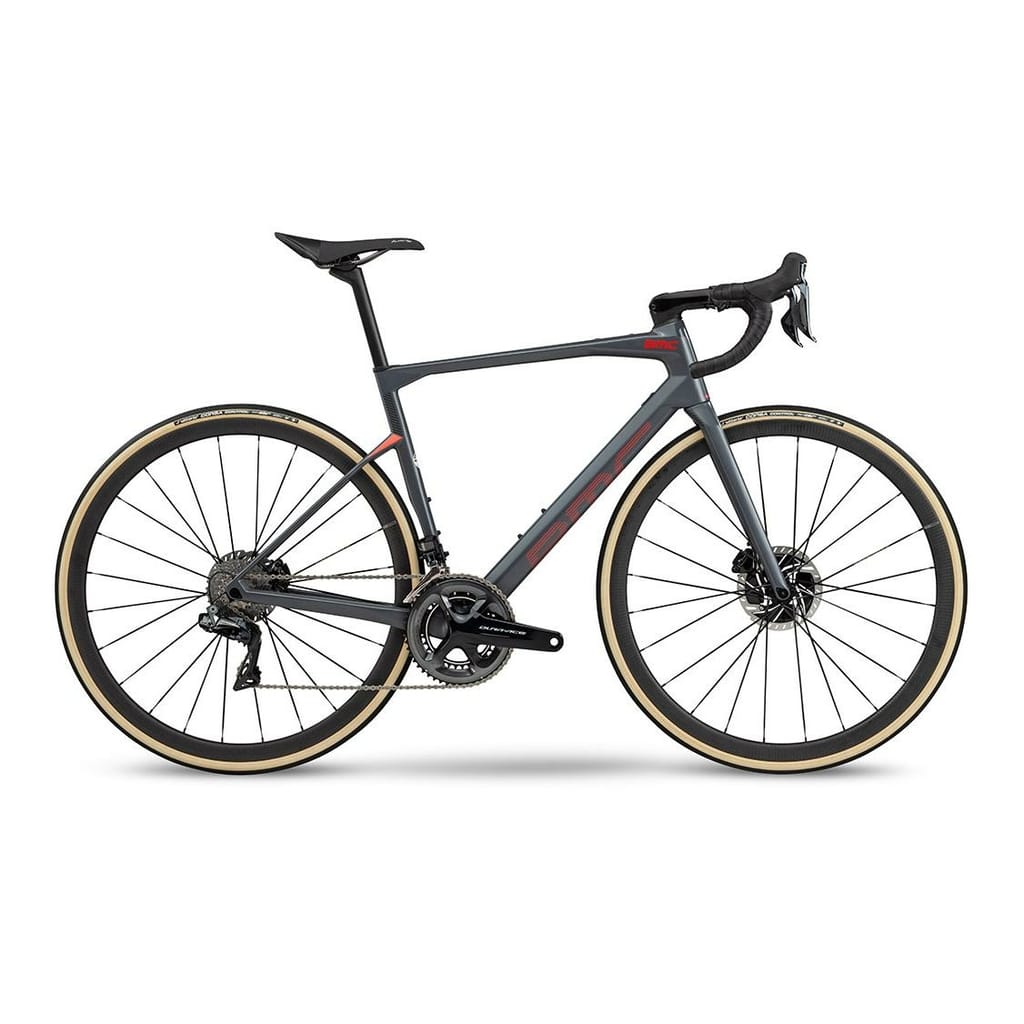 Bmc roadmachine 01 two dura ace di2 grigia e rossa: bici da strada
