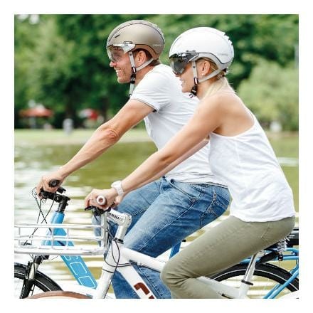 Helmet casco roadster plus sand shiny visor beige