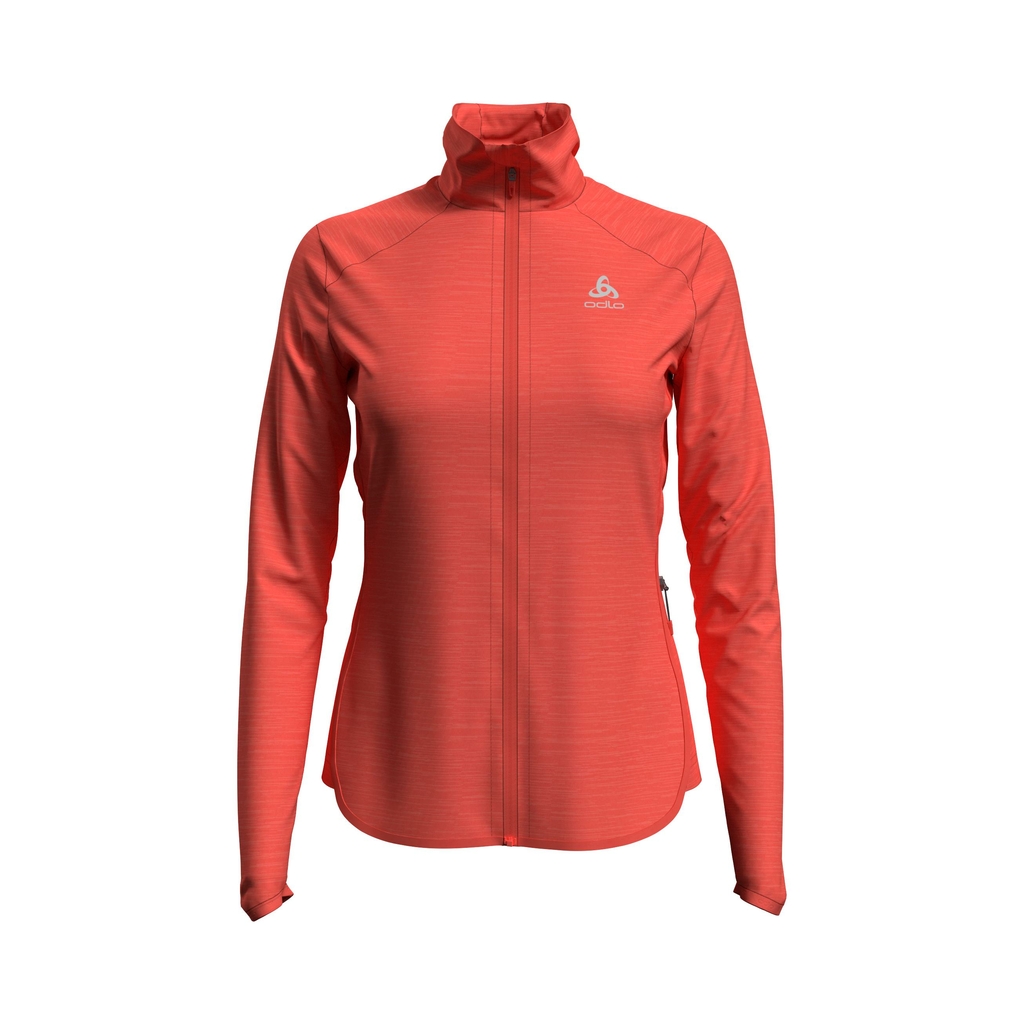 Odlo Women's Rose Steam Midlayer Full Zip Pink