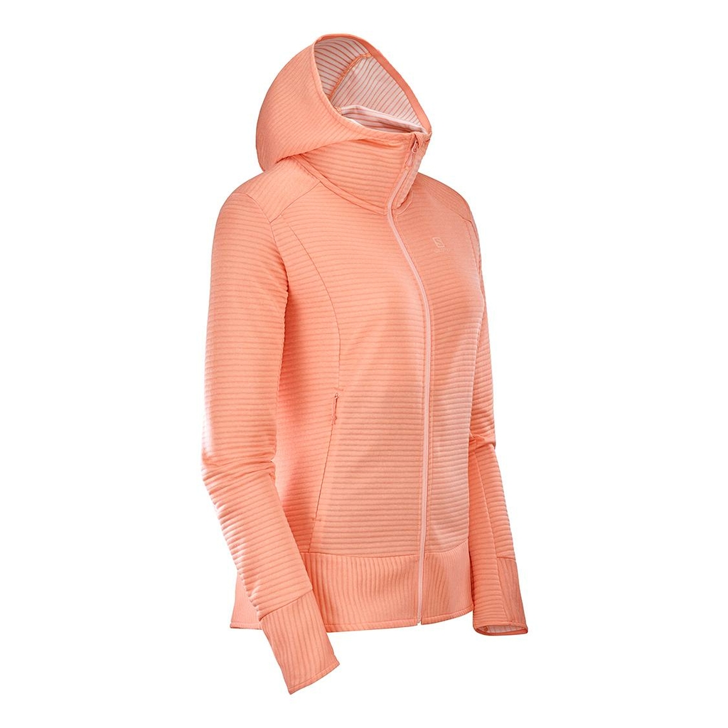 Salomon Right Nice Mid Hoodie Abricot Lepape