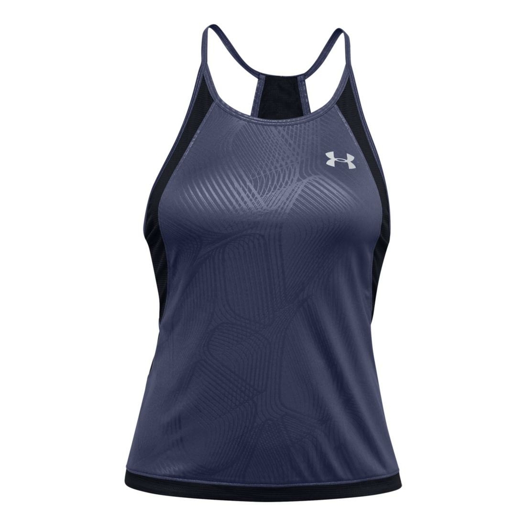 Under armor qualifier iso-chill embossed tank purple: women's