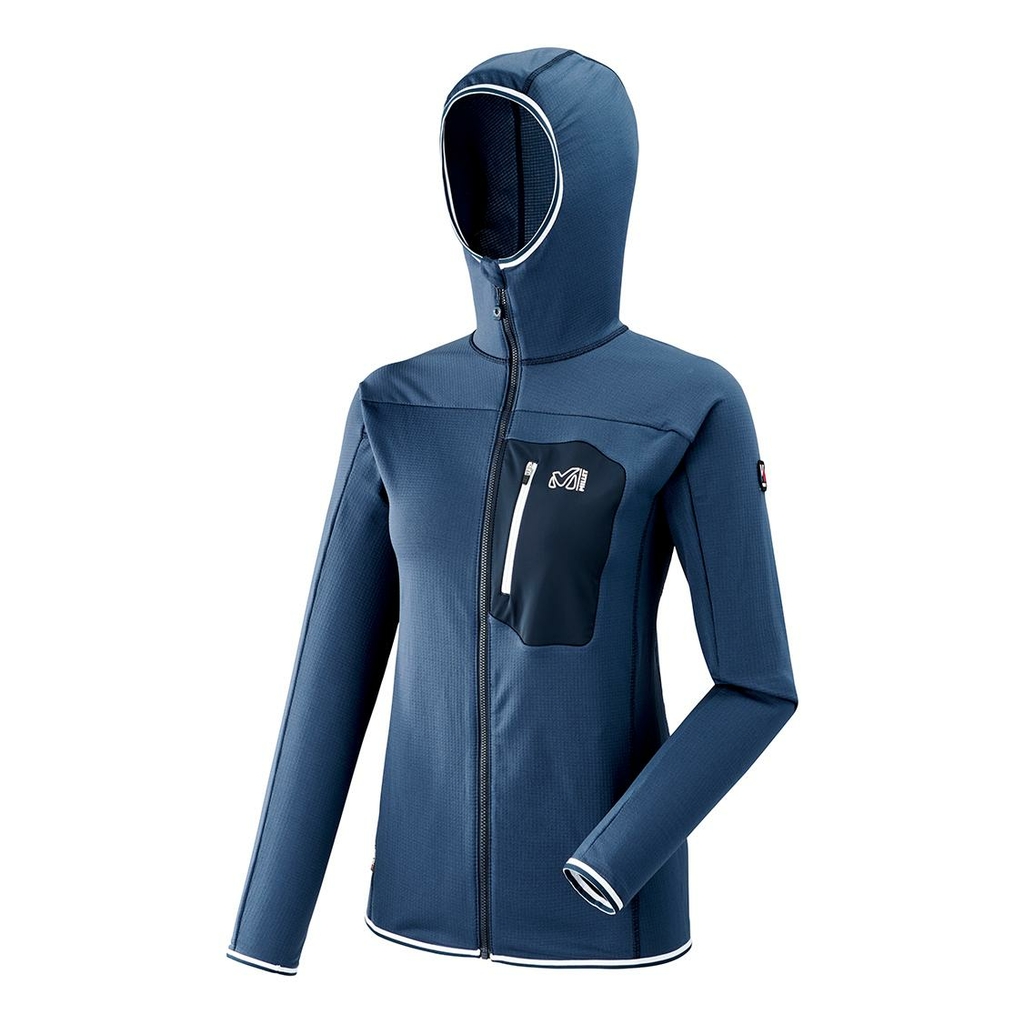 Millet Women's Bleu Marine Trilogy Lightgrid Hoodie Navy Blue