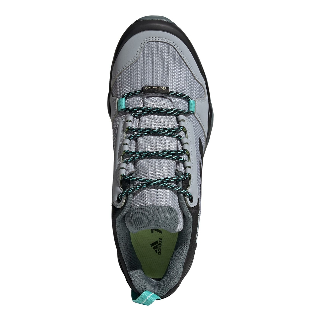 Adidas terrex ax3 gore tex gray and turquoise women s walking shoes