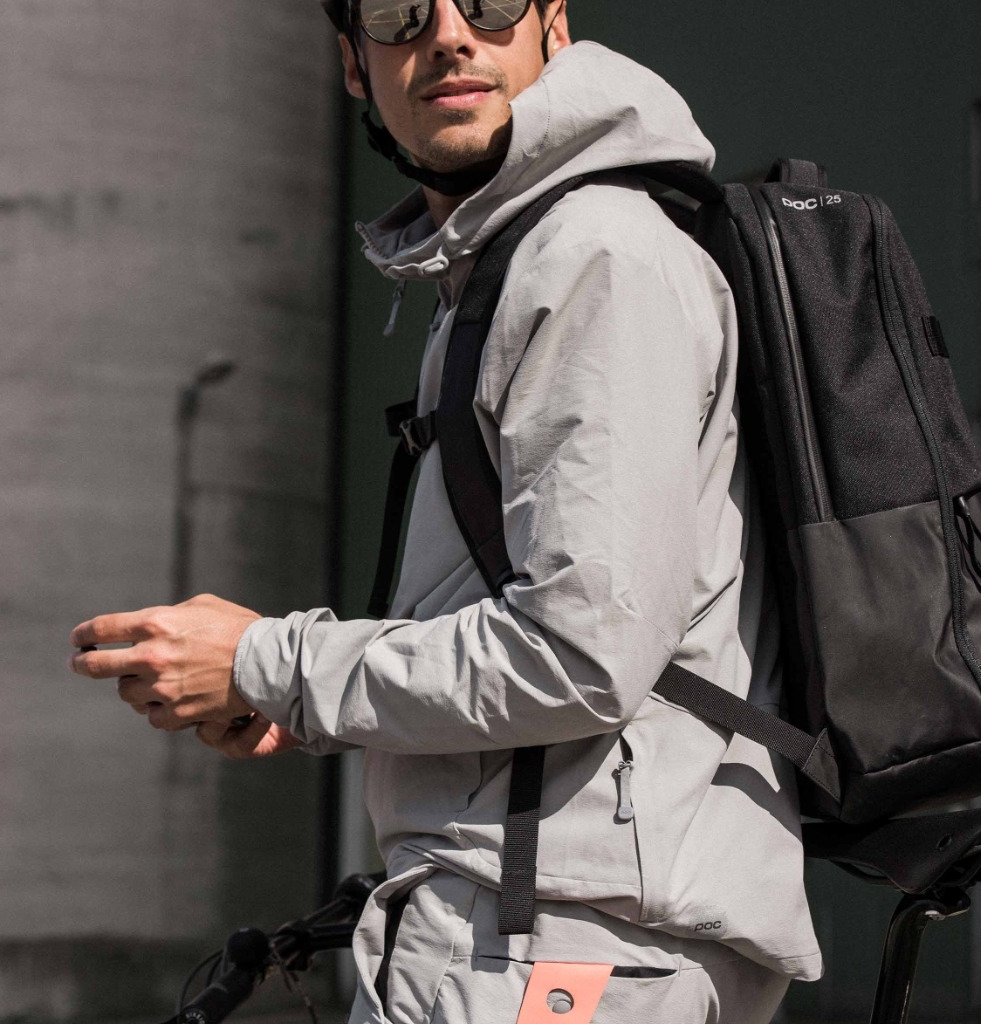 Poc m transcend jacket alloy gray light gray men's model jacket