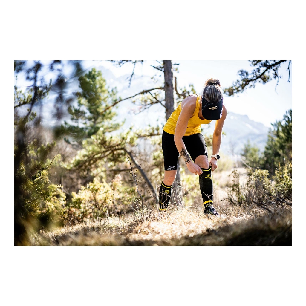 BV Sport Booster Elite EVO 2 – Manchons De Compression Running, Mollet, Réduction Vibrations Jusqu'à 42 %, Made In France