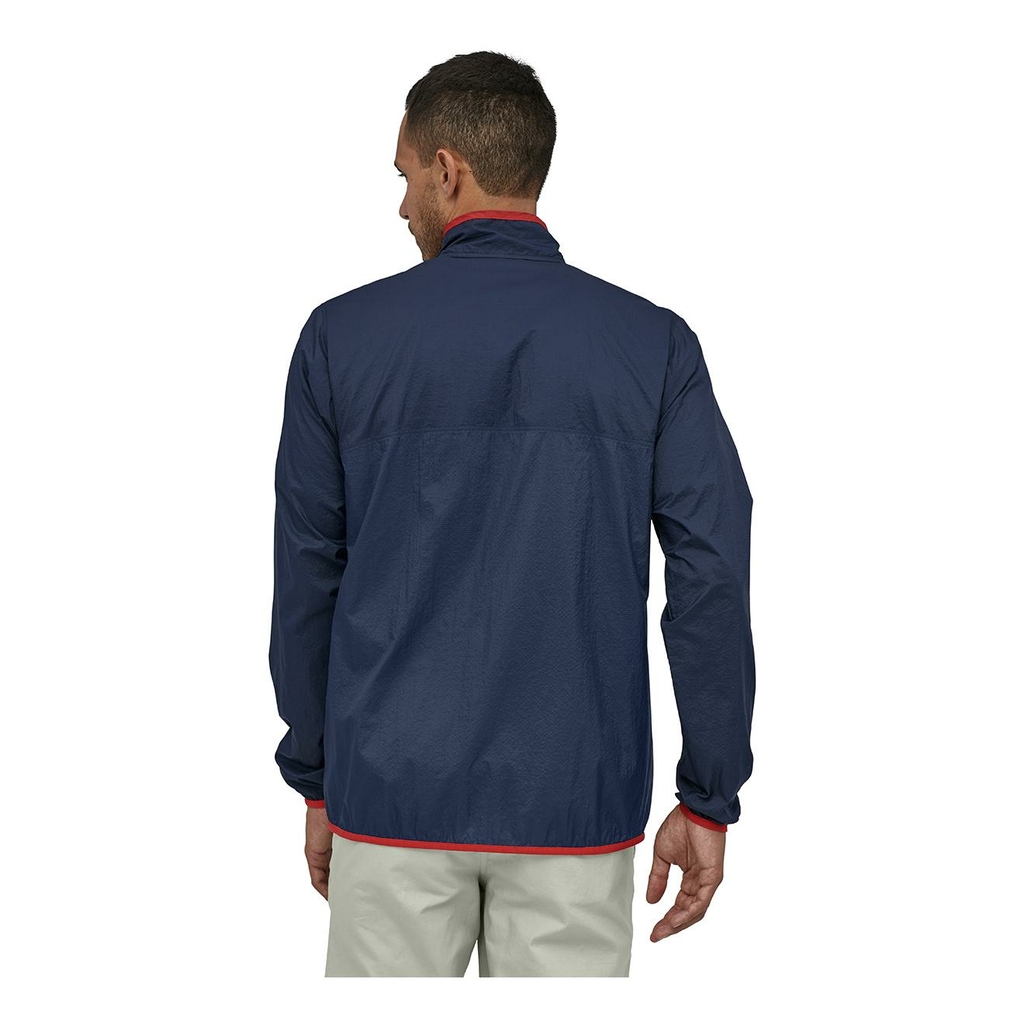 Patagonia houdini snap t pullover dark blue and red men s fleece