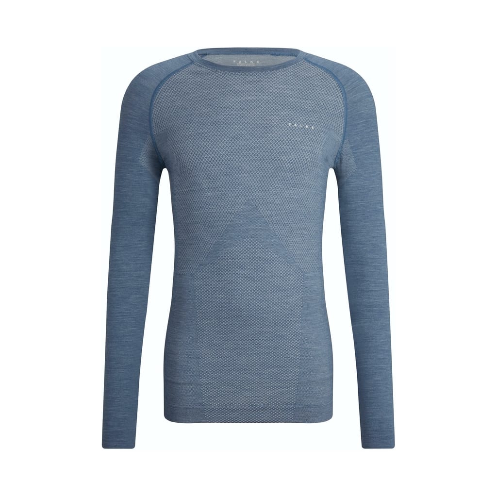 Falke Bleu Ciel Wool-Tech Light Long Sleeve Shirt Man Sky Blue