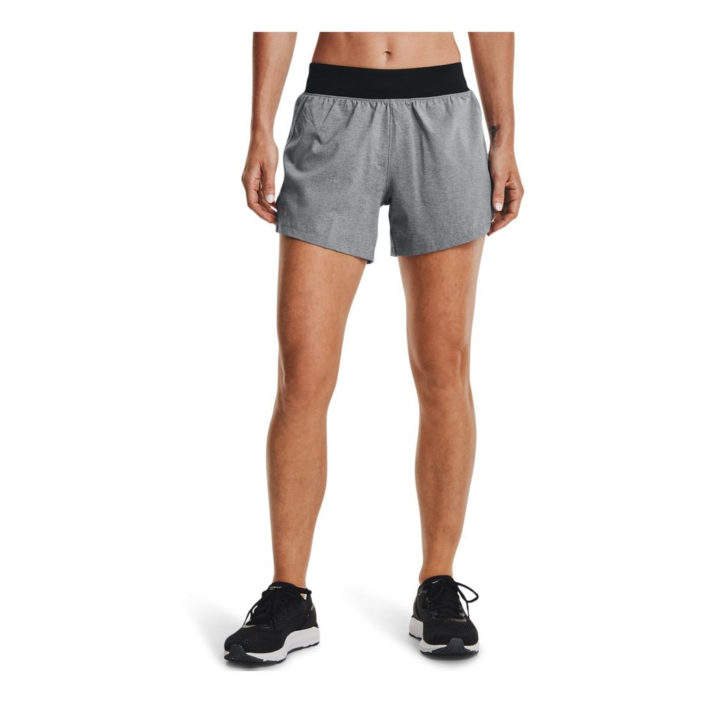 Under Armour Women's Gris Clair Launch Sw 5 Inches Short Light Gray