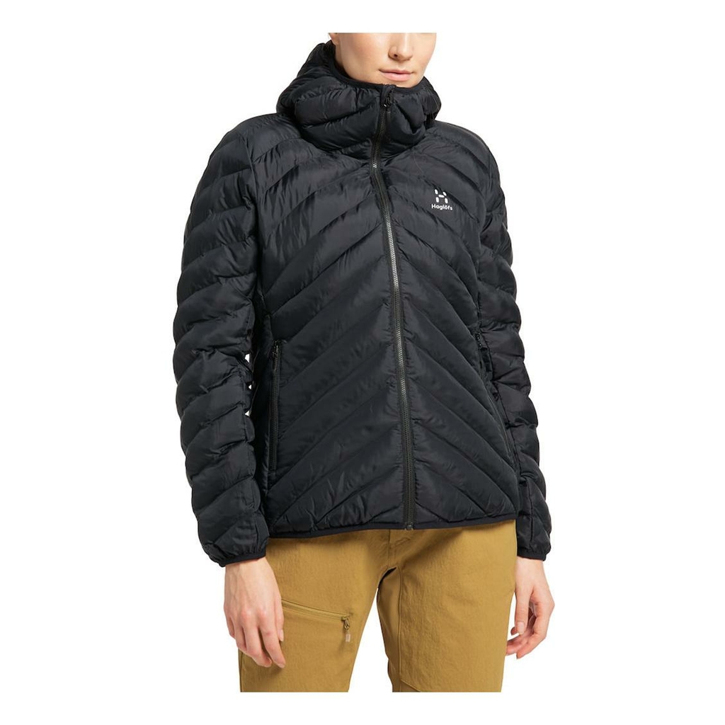 Haglofs base mimic hood black women s down jacket