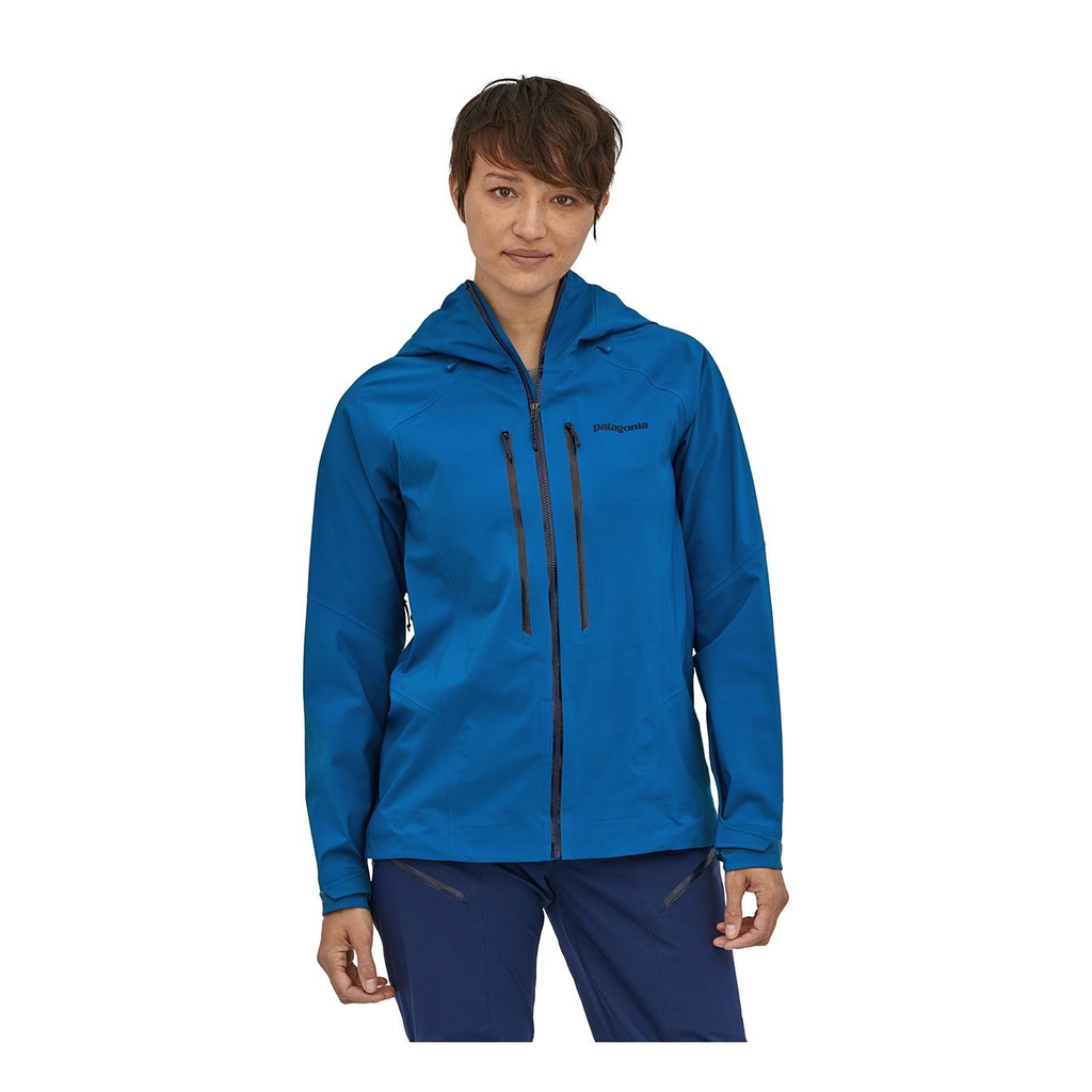Patagonia stormstride jacket blue: women's model jacket