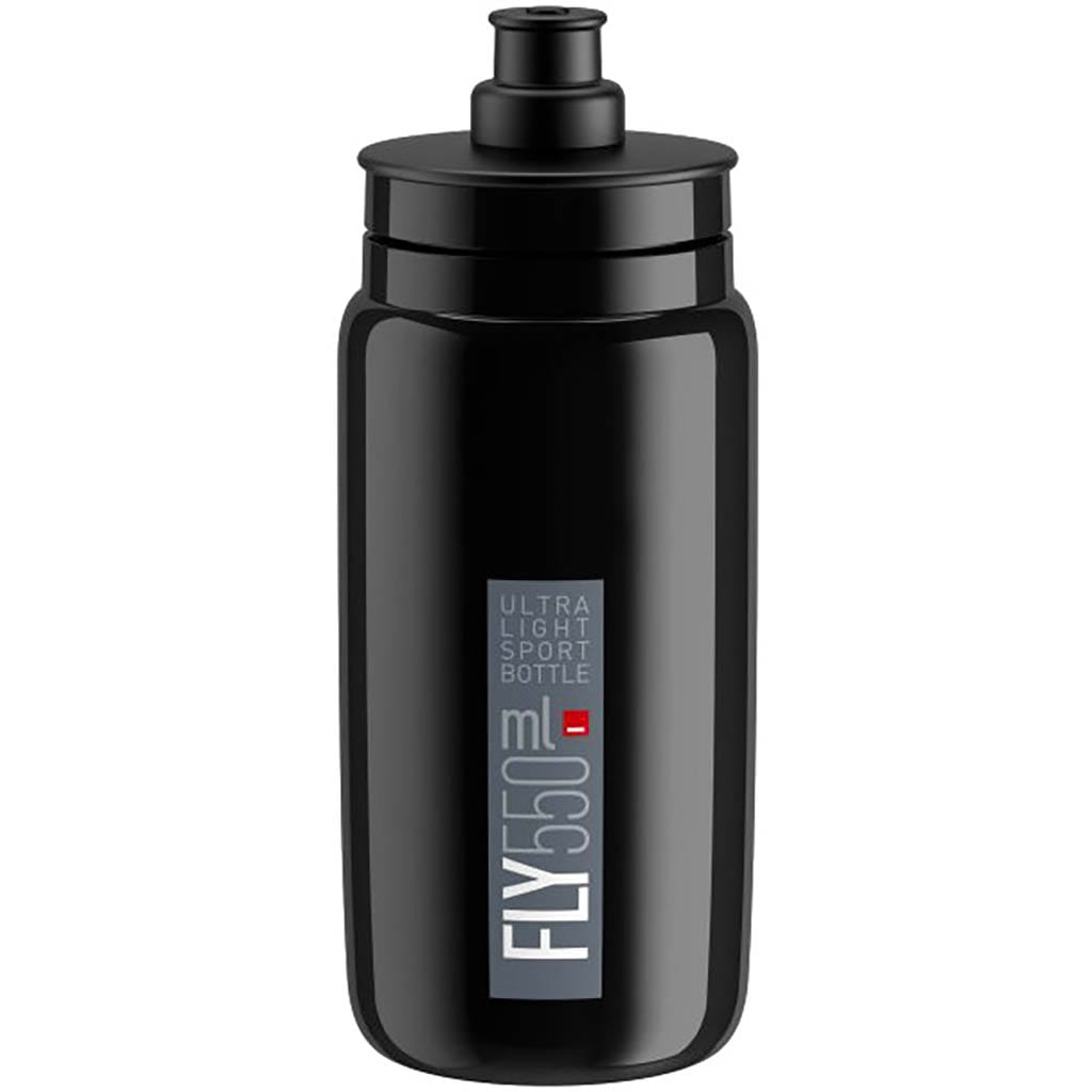 Elite Noir Bidon Fly Tex Logo Gris 550 Ml Black