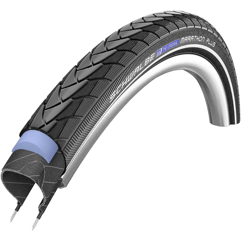 Schwalbe Noir Pneu Marathon Plus 26ÂX1.75 (47Mm) Smartguard Reflex Black
