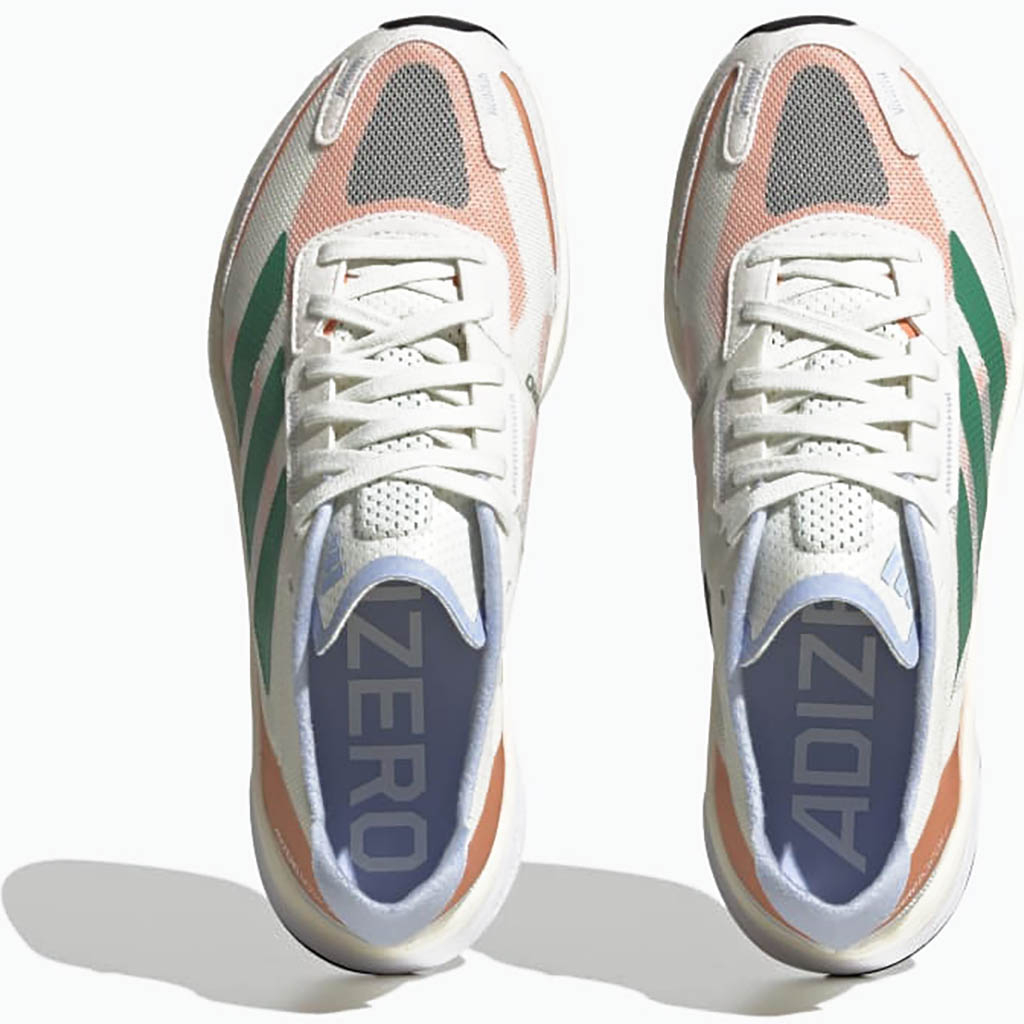 Adidas Adizero Boston 11 white-green-coral: women's running