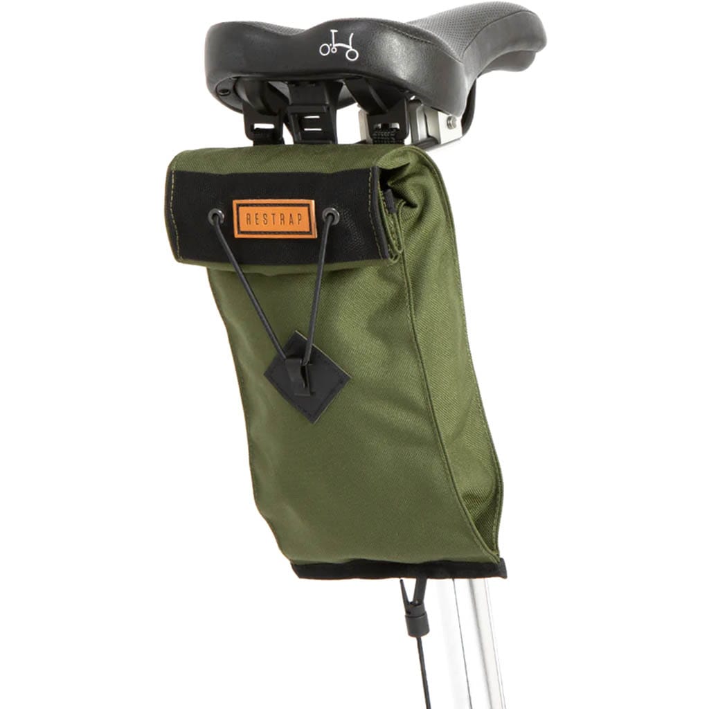 Restrap Kaki City Bike Saddle Bag Large - Olive Khaki
