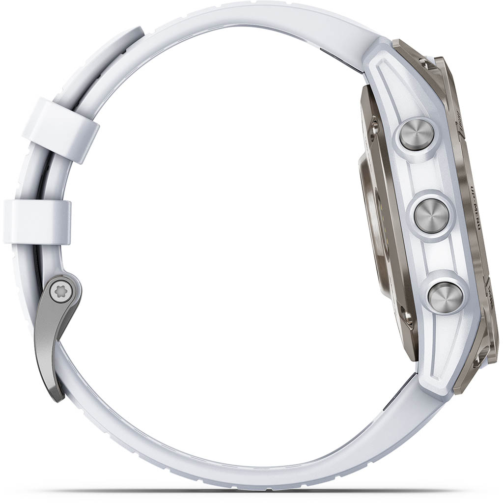 Garmin Epix Pro Gen.2 51mm Sapphire Titane Silver (Bracelet blanc) Argent