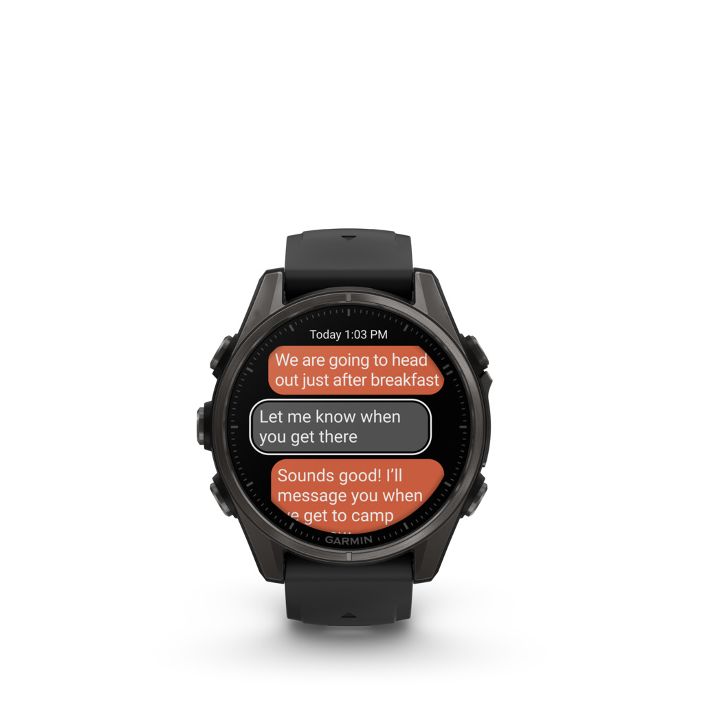 fenix 8 Saphire Amoled Titane 43 mm Carbon Gray gris Garmin Lepape