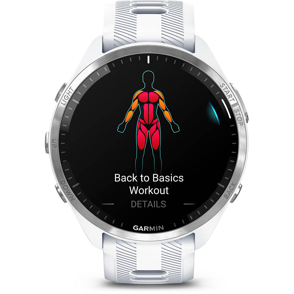 GARMIN 965 Forerunner blanche avec bracelet en silicone blanc/gris - Montre  GPS Running - EN STOCK - PlaneteCycle