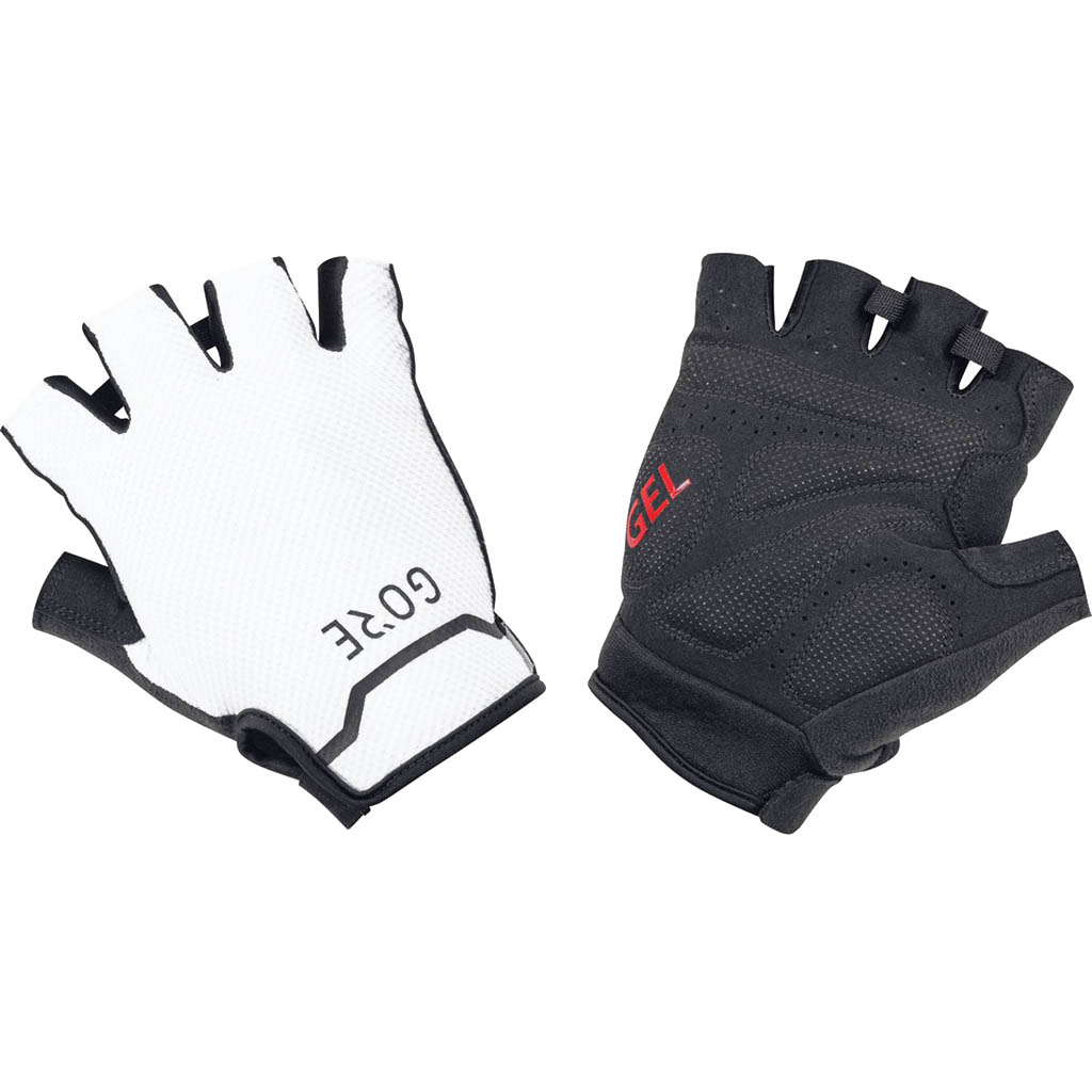 Gore Wear Blanc Et Noir C5 Short Gants Black/White White And Black