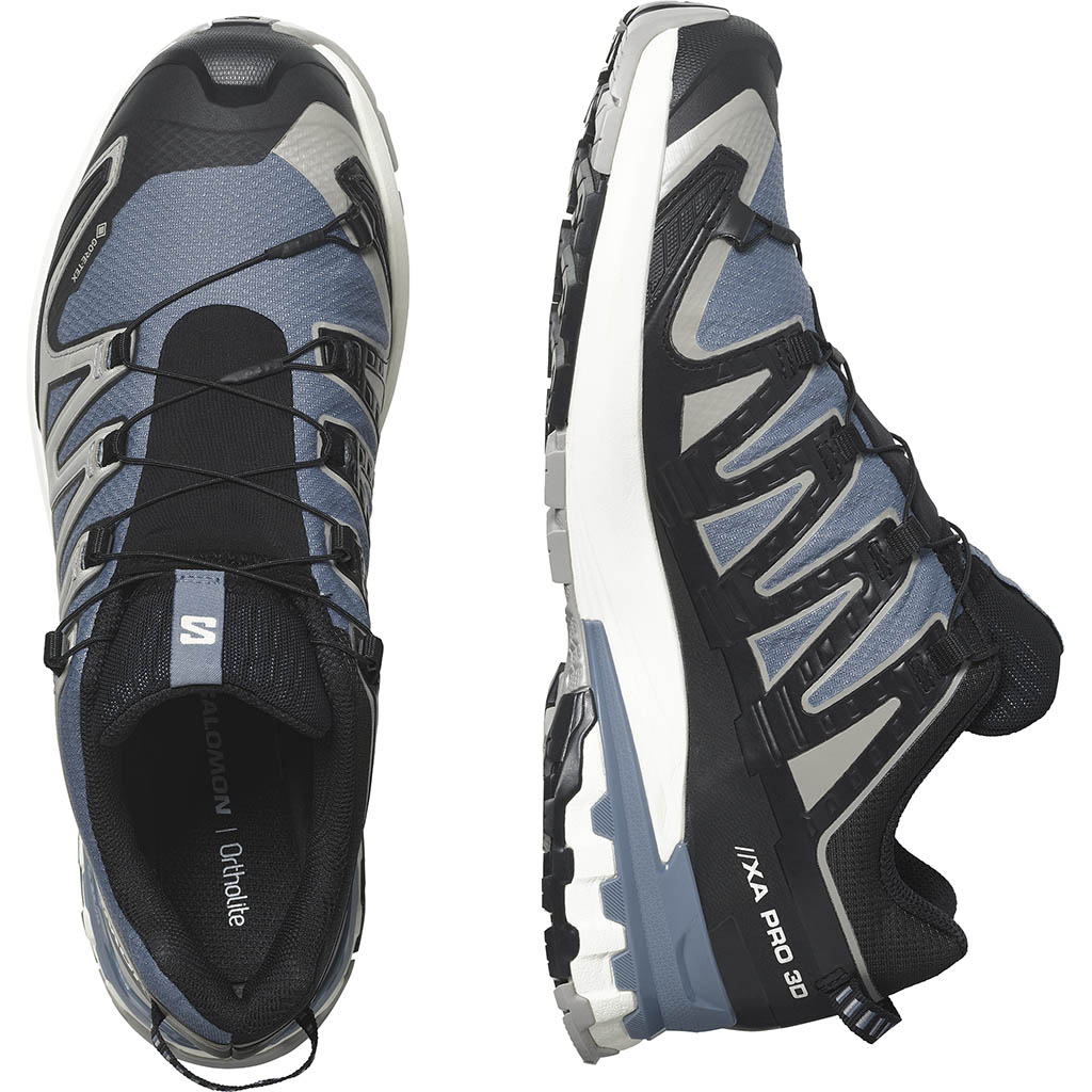 Salomon Xa Pro 3D V9 Gore Tex Flint Stone. Black. Ghost Gray Pope