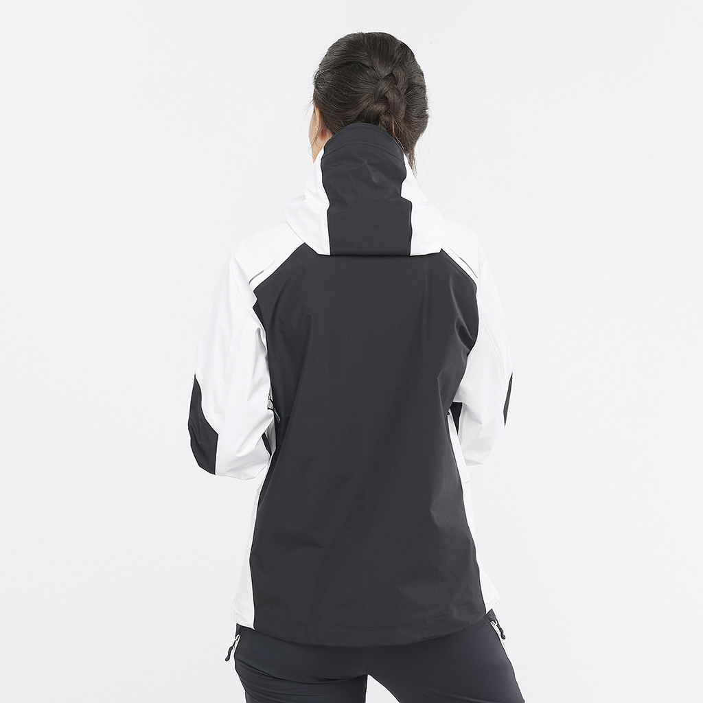 Salomon Mountain Gore-Tex 3L Jacket White.Deep Black | Lepape