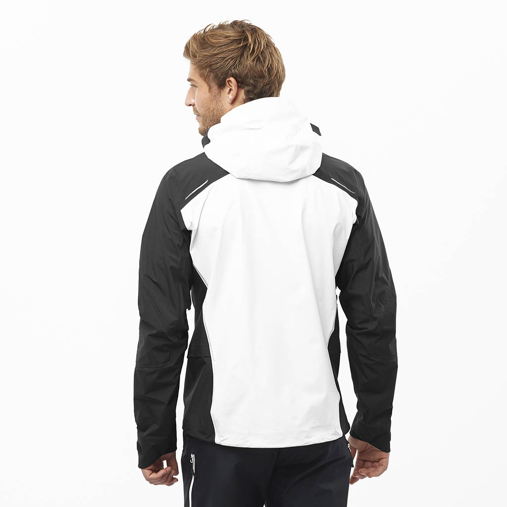 Salomon Mountain Gore-Tex 3L Jacket Deep Black.White.Green Gecko | Lepape