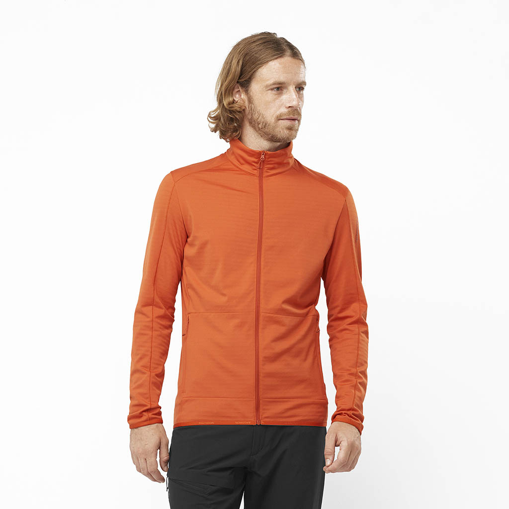 Salomon Outrack Full Zip Mid Burnt Ochre Lepape