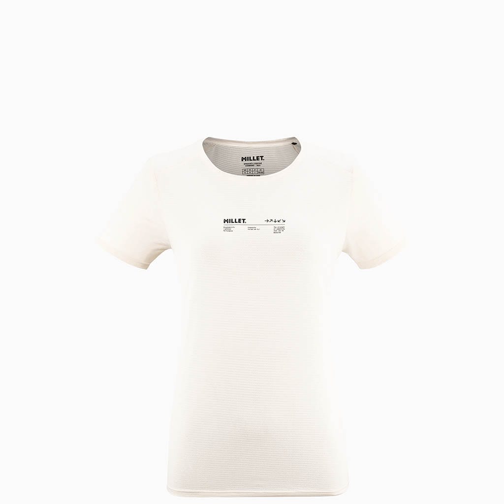 Millet Women's Beige Intense Essential Tee-Shirt Short Sleeve