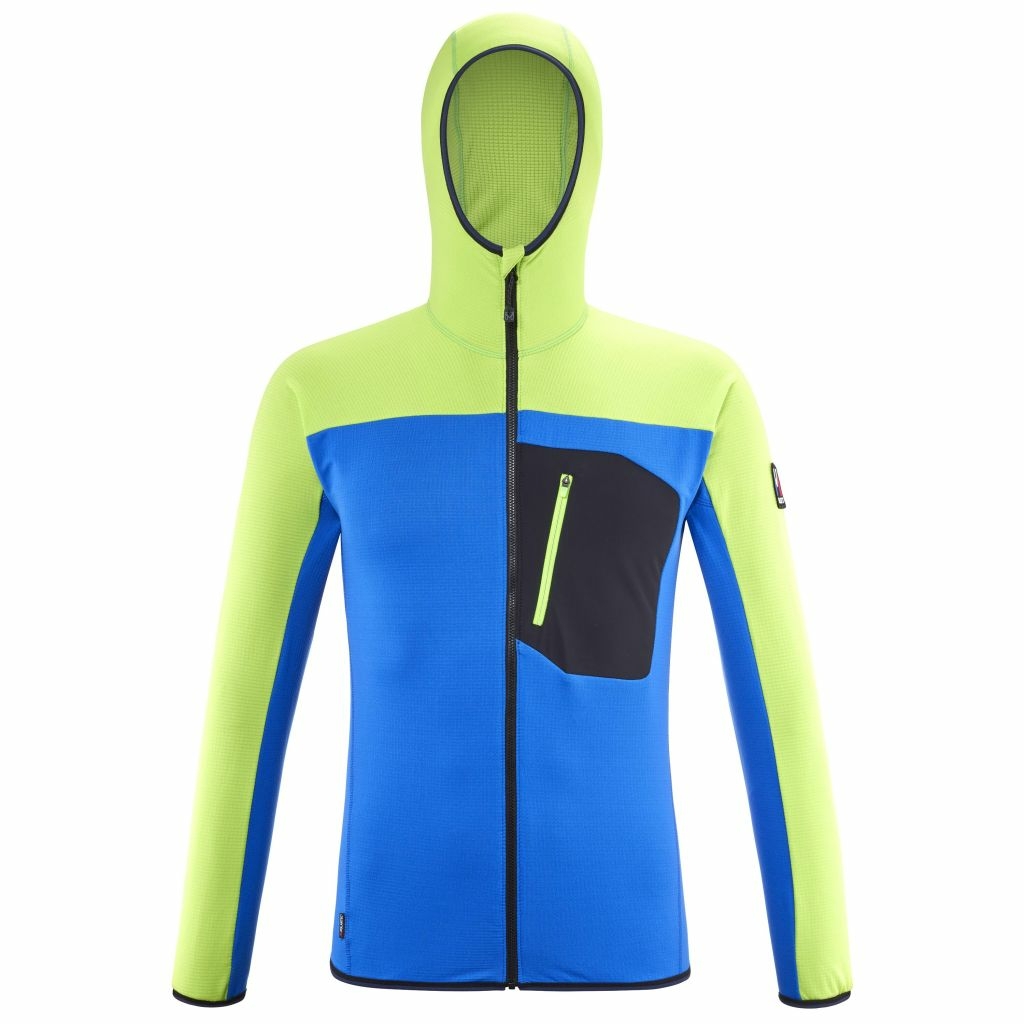 Millet Bleu Et Vert Trilogy Lightgrid Hoodie Man Blue And Green