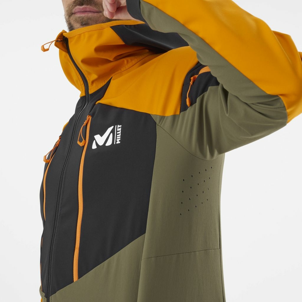 White shield jacket Millet Ivy Maracuja men's ski jacket POPE