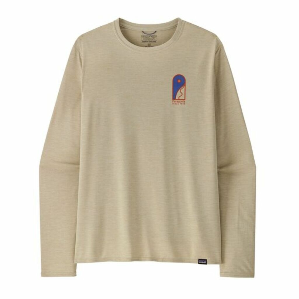 Patagonia Beige L/S Cap Cool Daily Graphic Shirt - Lands Man