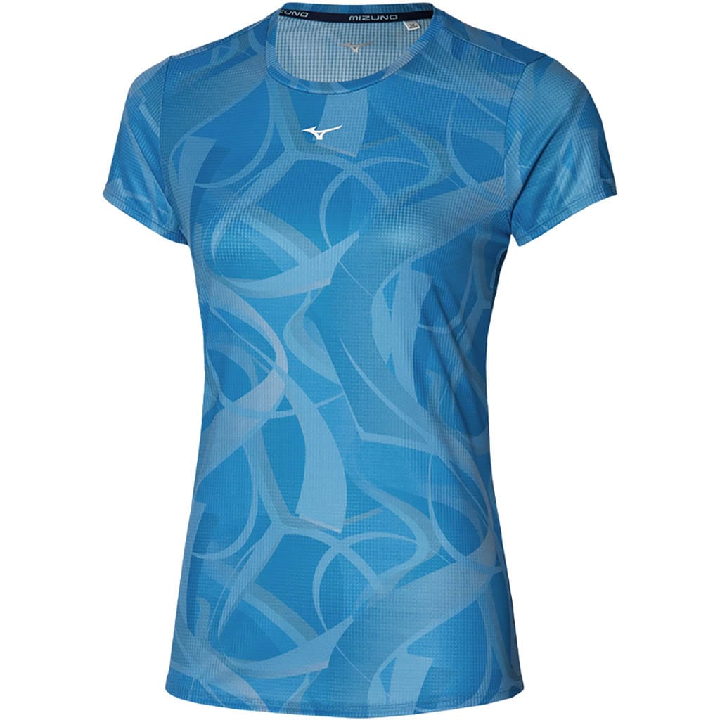 Mizuno Women's Bleu Paris Dryaeroflow Tee Blue