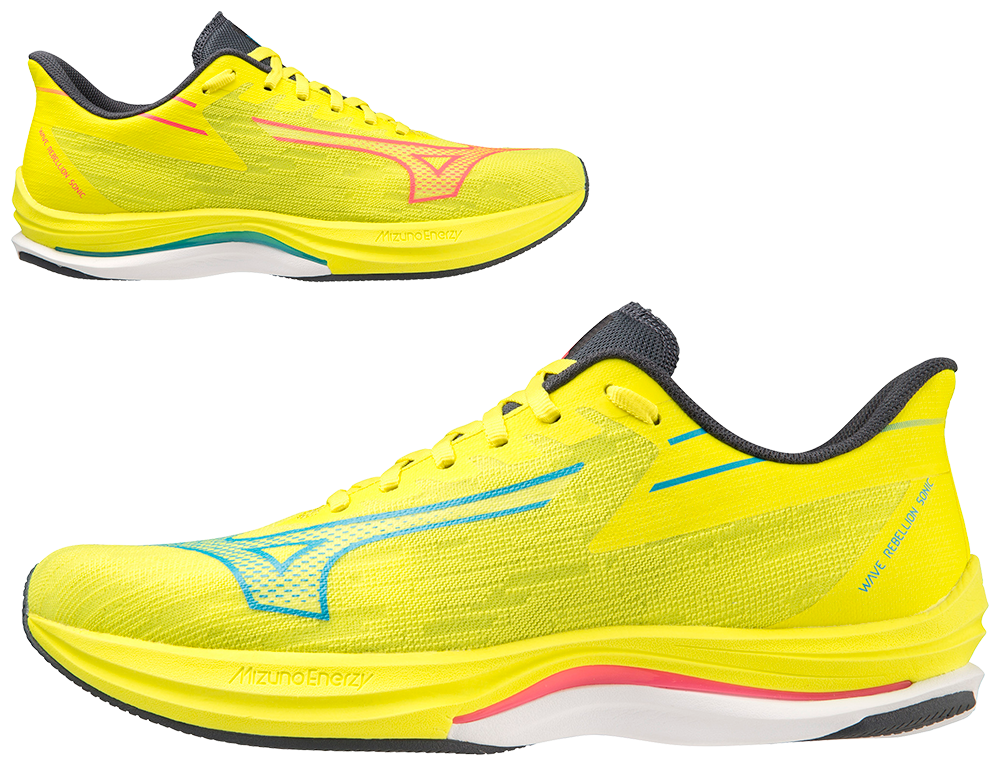 MMizuno Wave Rebellion Sonic yellow men s running shoes POPE