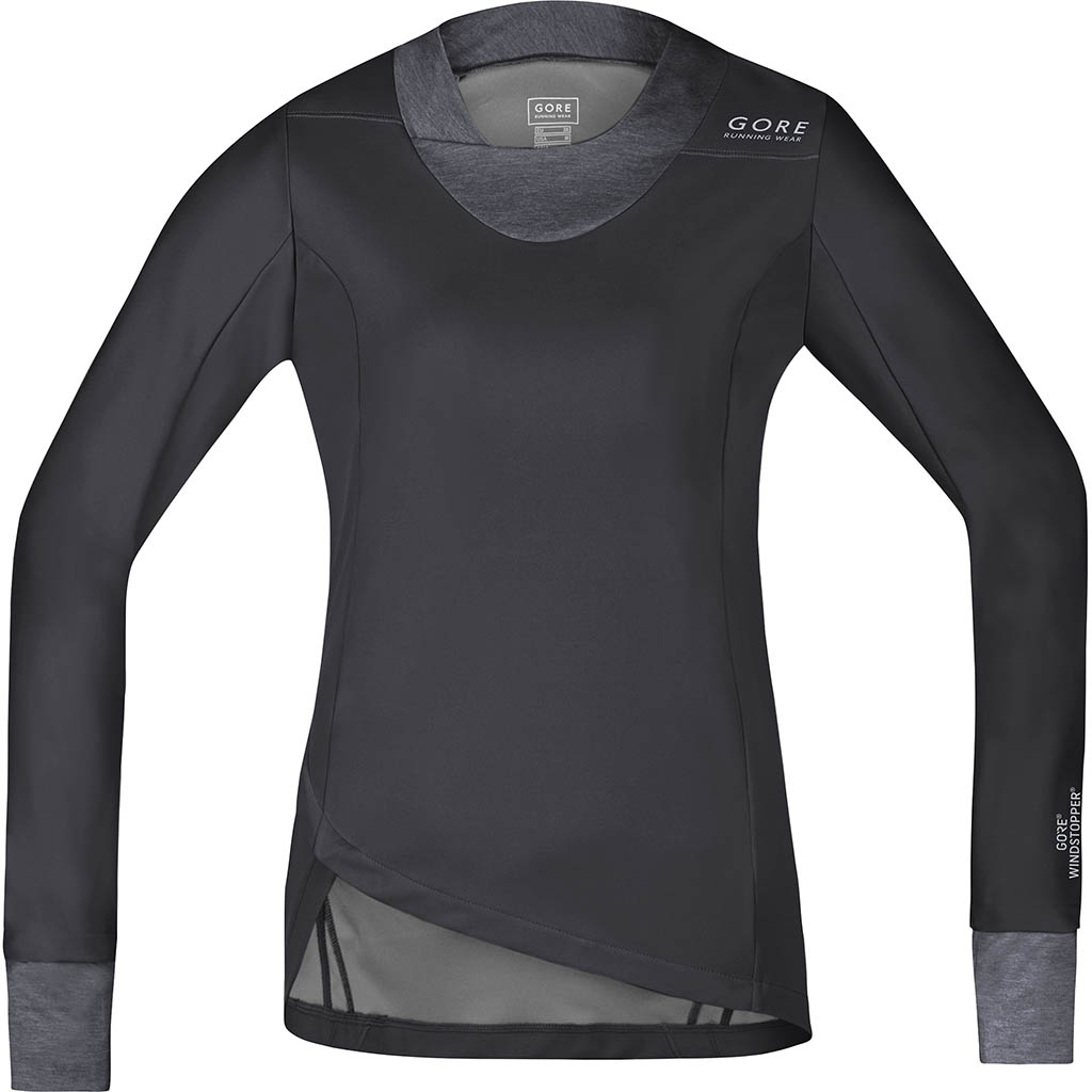 Gore Women's Noir Maillot Ã Manches Longues Sunlight Windstopper Soft Shell Black