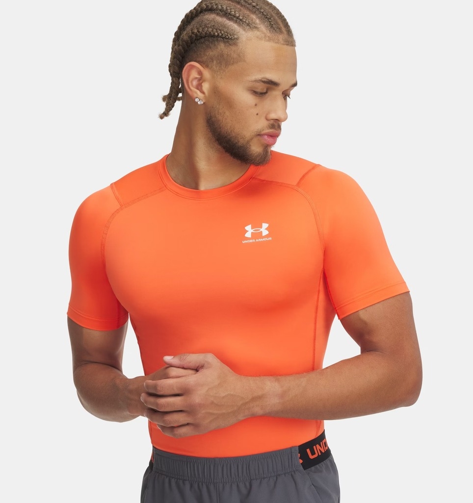 Under Armour Orange Hg Armour Comp Ss Man
