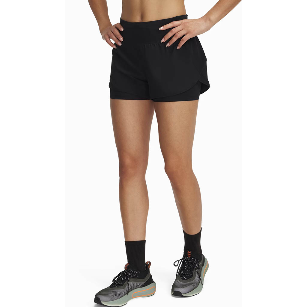 Under Armour Women's Noir Launch Pro 3Â 2In1 Shorts Black
