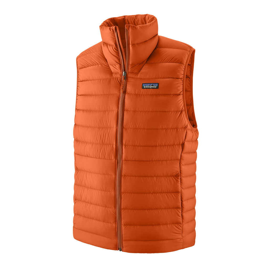 Patagonia Orange Down Sweater Vest Man