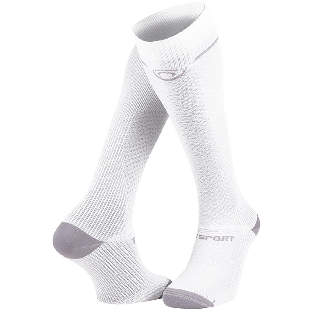 Bv Sport Blanc Chaussette Light Run Compression White
